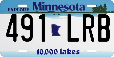 MN license plate 491LRB