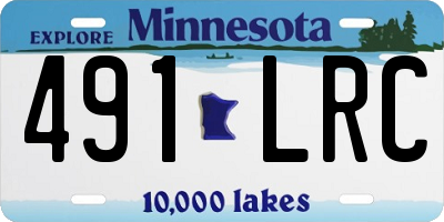 MN license plate 491LRC