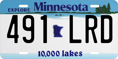 MN license plate 491LRD
