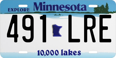 MN license plate 491LRE