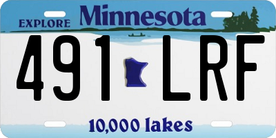MN license plate 491LRF