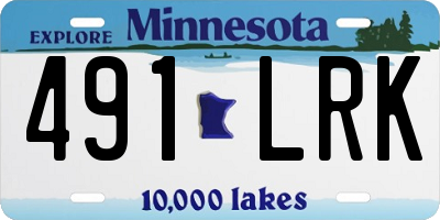 MN license plate 491LRK