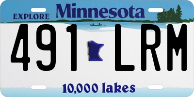 MN license plate 491LRM