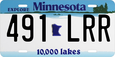 MN license plate 491LRR