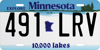 MN license plate 491LRV