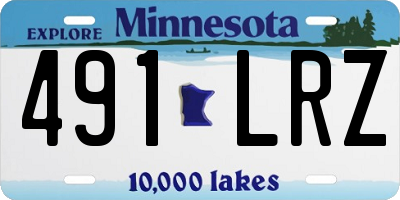 MN license plate 491LRZ
