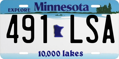 MN license plate 491LSA