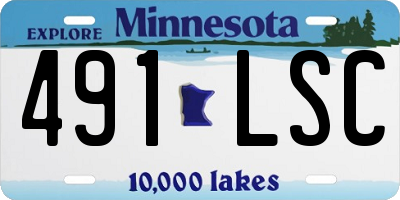 MN license plate 491LSC