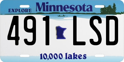 MN license plate 491LSD