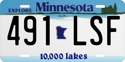 MN license plate 491LSF