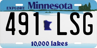 MN license plate 491LSG