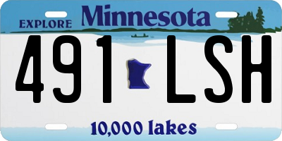 MN license plate 491LSH