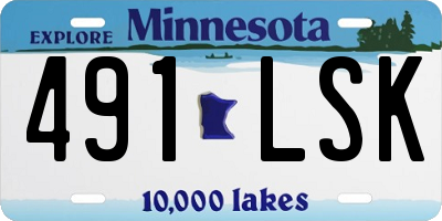 MN license plate 491LSK