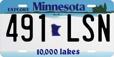 MN license plate 491LSN