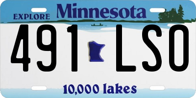 MN license plate 491LSO