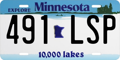 MN license plate 491LSP