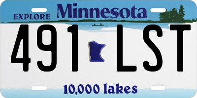 MN license plate 491LST