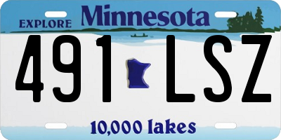 MN license plate 491LSZ