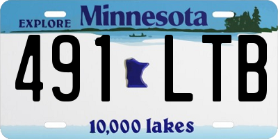 MN license plate 491LTB