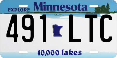 MN license plate 491LTC