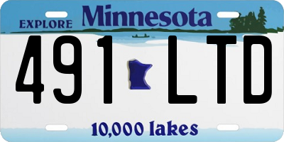 MN license plate 491LTD