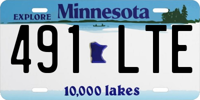 MN license plate 491LTE