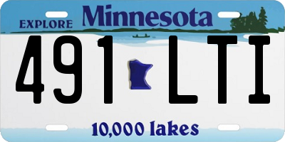 MN license plate 491LTI