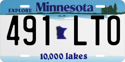 MN license plate 491LTO