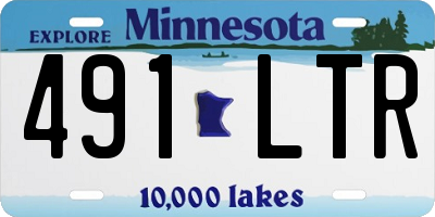 MN license plate 491LTR