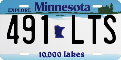 MN license plate 491LTS