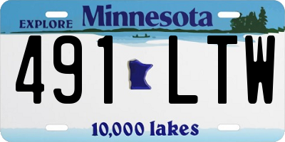 MN license plate 491LTW