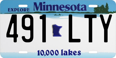 MN license plate 491LTY