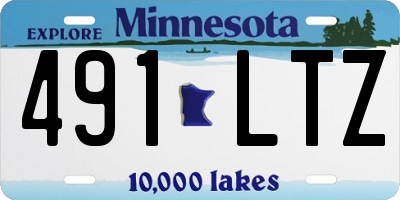 MN license plate 491LTZ