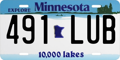 MN license plate 491LUB