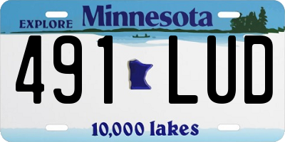 MN license plate 491LUD