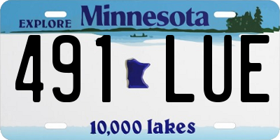 MN license plate 491LUE