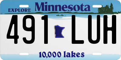 MN license plate 491LUH