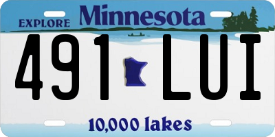MN license plate 491LUI