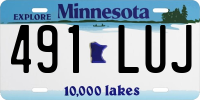 MN license plate 491LUJ