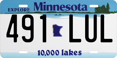 MN license plate 491LUL