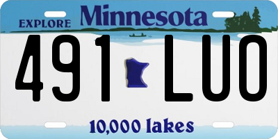 MN license plate 491LUO