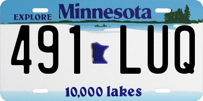 MN license plate 491LUQ