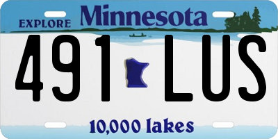 MN license plate 491LUS