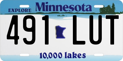 MN license plate 491LUT