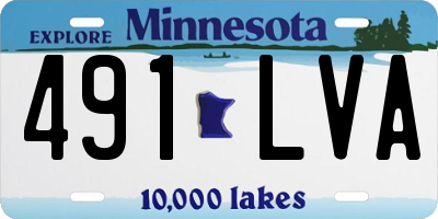 MN license plate 491LVA
