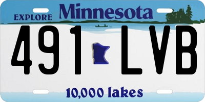 MN license plate 491LVB