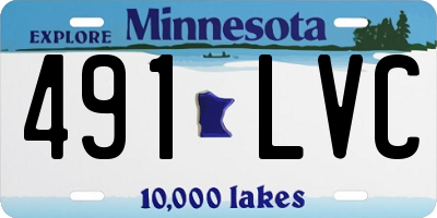MN license plate 491LVC