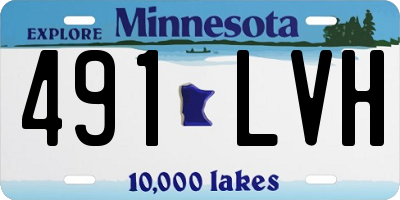 MN license plate 491LVH