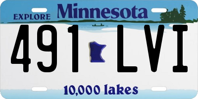 MN license plate 491LVI