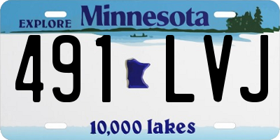 MN license plate 491LVJ